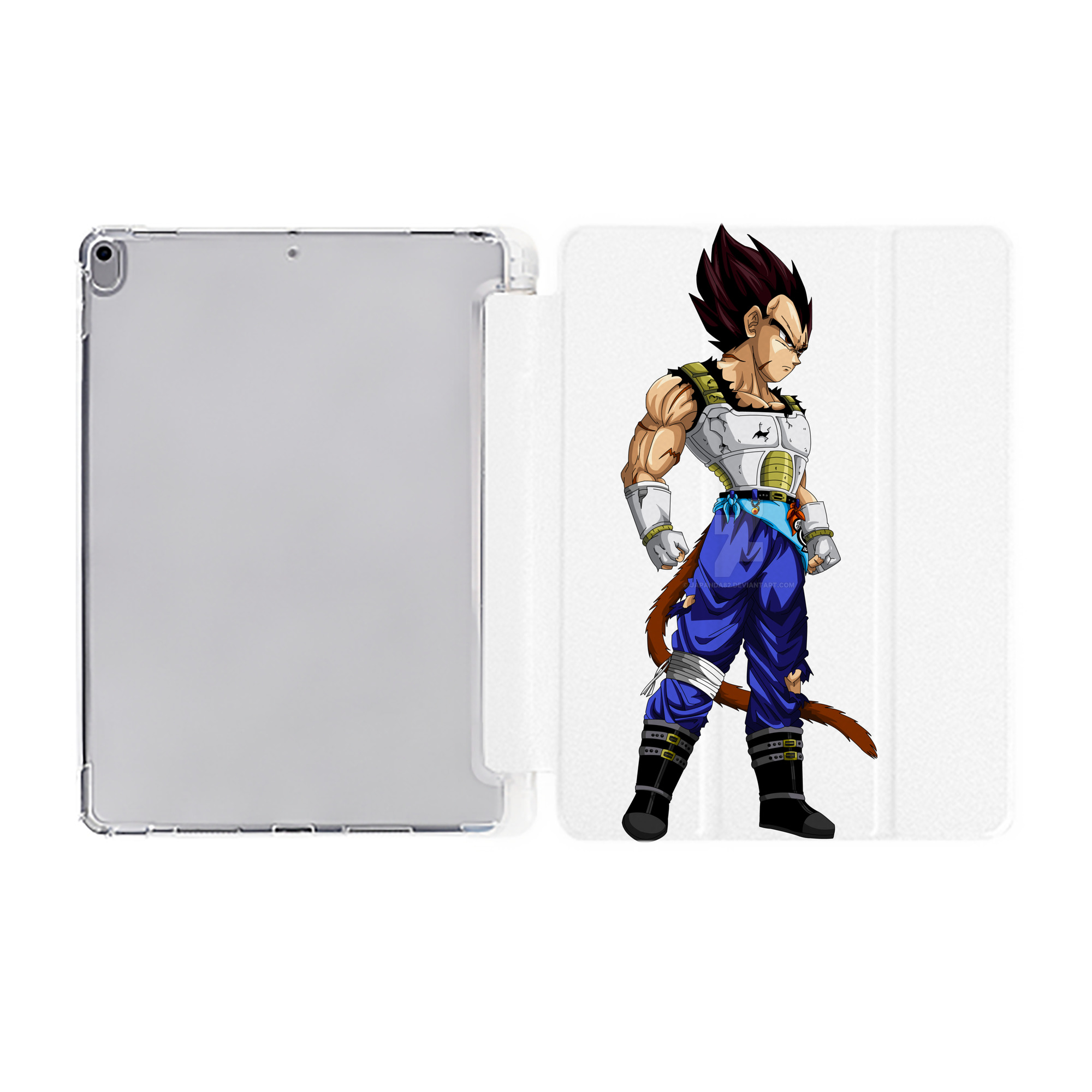 （画像用） ドラゴンボール ベジータ四世（Bejīta Yonsei）DRAGON BALL Vegeta IV IPad ケース ペン収納付き 三つ折りスタンド PUレザー×シリコン 対応機種9.5/10.5/10.9インチ